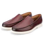 Load image into Gallery viewer, Wine Grain Leather Loafers
