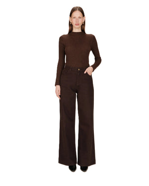 Chocolate Wide Leg Jeans