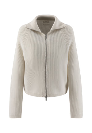 White Zip Cardigan