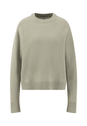 Green Merino Wool Crew Neck