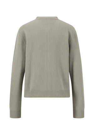 Green Merino Wool Cardigan