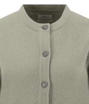 Green Merino Wool Cardigan