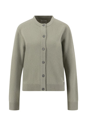 Green Merino Wool Cardigan