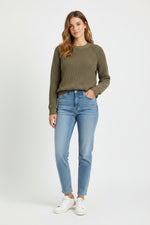 Load image into Gallery viewer, Green Chunky Ribbed Sweater

