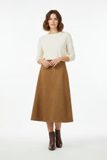 Load image into Gallery viewer, Caramel A-Line Skirt
