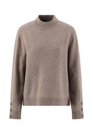 Taupe Wool Crew Neck Sweater