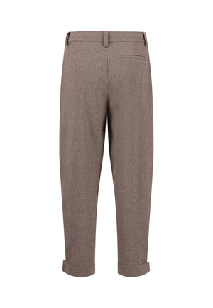 Brown Melange Trousers