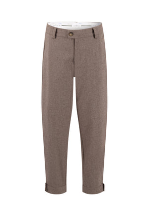 Brown Melange Trousers