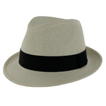 Load image into Gallery viewer, Natural Straw Trilby Hat
