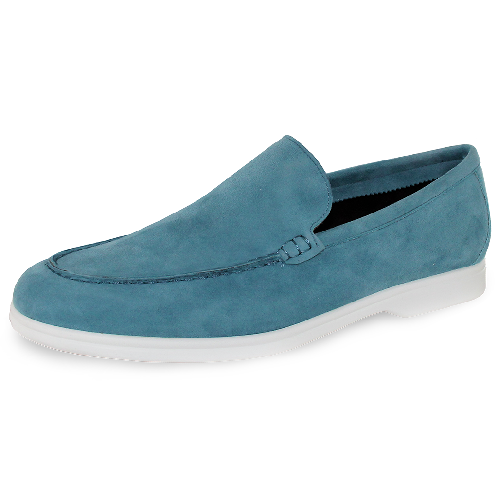 John White Denim Blue Suede Firth Shoes