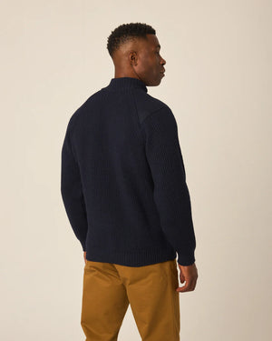 Navy Quarter Zip Jumper