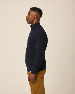 Navy Quarter Zip Jumper