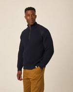 Load image into Gallery viewer, Navy Quarter Zip Jumper
