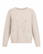Load image into Gallery viewer, Ecru Sequin Oversized Jumper
