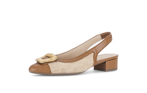 Tan Slingback Pumps