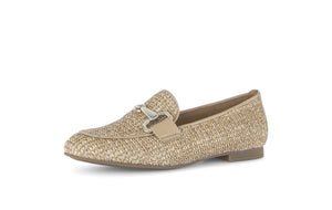 Beige Jangle Raffia Loafers