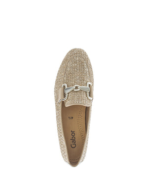Beige Jangle Raffia Loafers