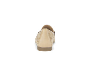 Beige Jangle Raffia Loafers