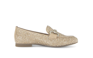 Beige Jangle Raffia Loafers