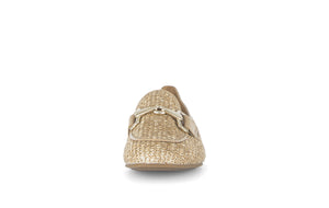 Beige Jangle Raffia Loafers