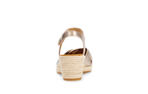 Pewter Wedge Sandals