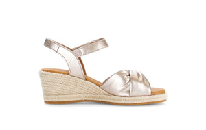 Pewter Wedge Sandals