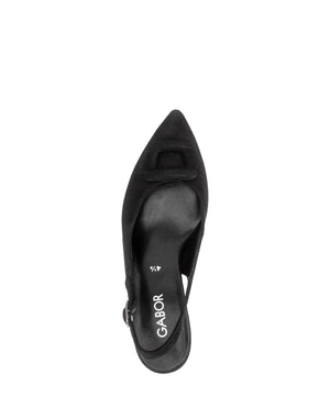 Black Open Heel Shoes