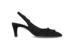 Black Open Heel Shoes