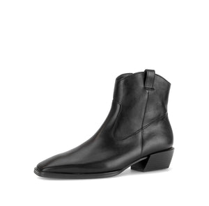 Black Cowbay Ankle Boots