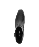 Load image into Gallery viewer, Black Cowbay Ankle Boots
