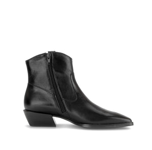 Black Cowbay Ankle Boots