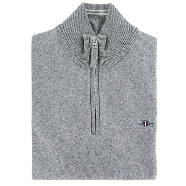 Gant superfine lambswool sales half zip sweater