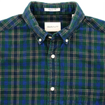 Load image into Gallery viewer, Gant Corduroy Tartan Check Shirt Forest Green
