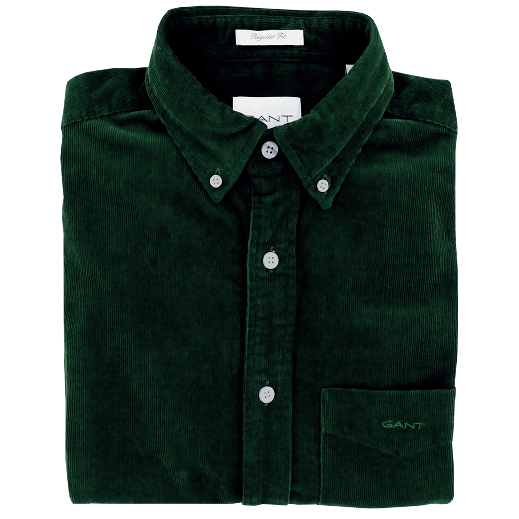 Gant Corduroy Shirt Tartan Green