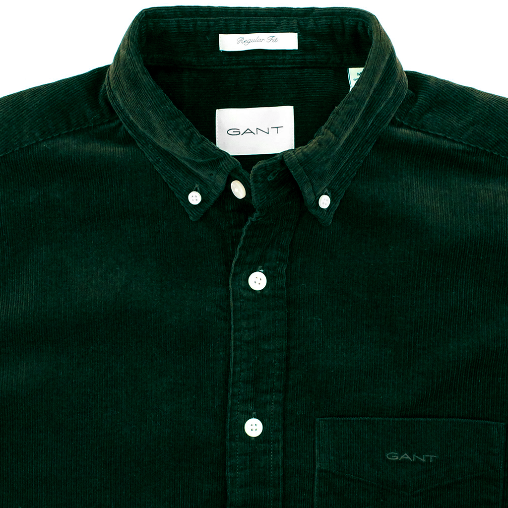 Gant Corduroy Shirt Tartan Green