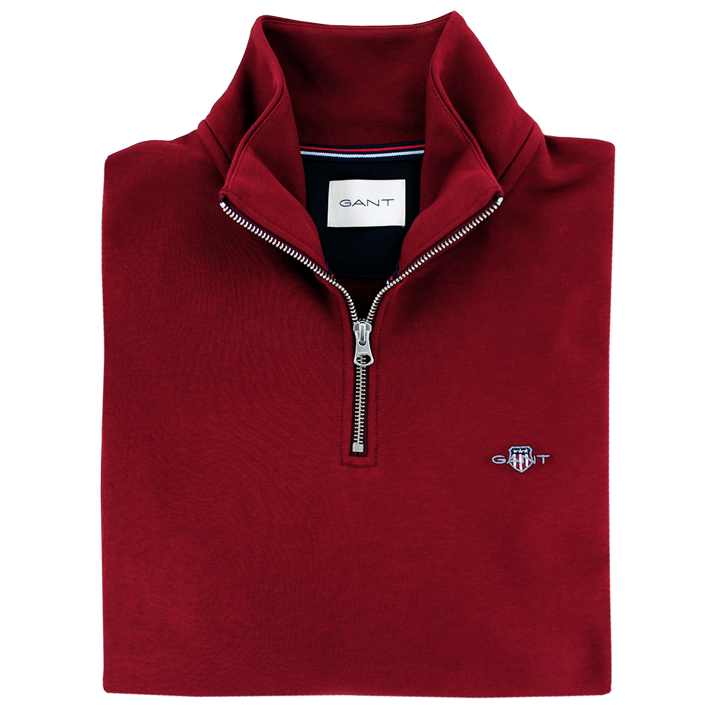 Gant Shield Half Zip Sweatshirt Plumped Red