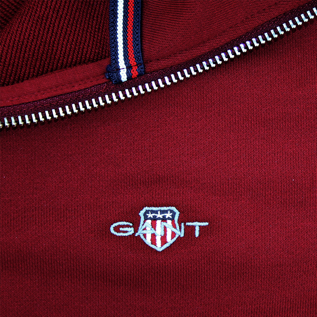 Gant Shield Half Zip Sweatshirt Plumped Red