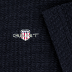 Load image into Gallery viewer, Gant Textured Long Sleeve T-Shirt Navy
