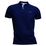 Load image into Gallery viewer, Gant Contrast Collar Pique Polo Shirt Rich Navy
