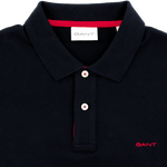 Load image into Gallery viewer, Gant Contrast Collar Pique Polo Shirt Navy
