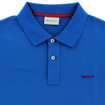 Load image into Gallery viewer, Gant Contrast Collar Pique Polo Shirt Mid Blue
