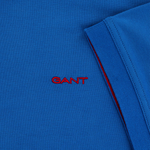 Load image into Gallery viewer, Gant Contrast Collar Pique Polo Shirt Mid Blue
