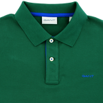 Load image into Gallery viewer, Gant Contrast Collar Pique Polo Shirt Green
