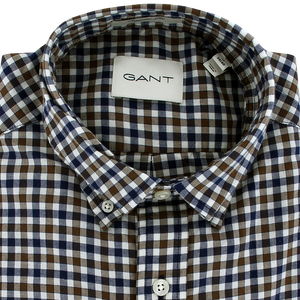 Gant Gingham Light Twill Shirt Brown