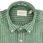 Load image into Gallery viewer, Gant Regular Fit Cotton Linen Short Sleeve Shirt Green
