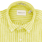 Load image into Gallery viewer, Gant Regular Fit Cotton Linen Short Sleeve Shirt Yellow
