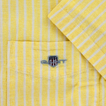 Load image into Gallery viewer, Gant Regular Fit Cotton Linen Short Sleeve Shirt Yellow
