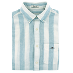 Load image into Gallery viewer, Gant Regular Fit Cotton Linen Short Sleeve Stripe Shirt Blue

