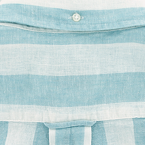 Gant Regular Fit Cotton Linen Short Sleeve Stripe Shirt Blue