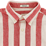 Load image into Gallery viewer, Red Short Sleeve Stripe Shirt
